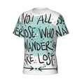 thumbnail image 3 of Rocae Not All Who Wander Are Lost1 for Men's Moisture-Wicking Crew Tee - T-Shirt for Sports, Outdoor Activities, and Casual WearSmall, 3 of 9