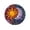 A001- Style A, variant on Acrylic Suncatcher Window Hanging 2D Sun Moon Stained Glass Style Wall Decor 1Pc Puzzle Ornament
