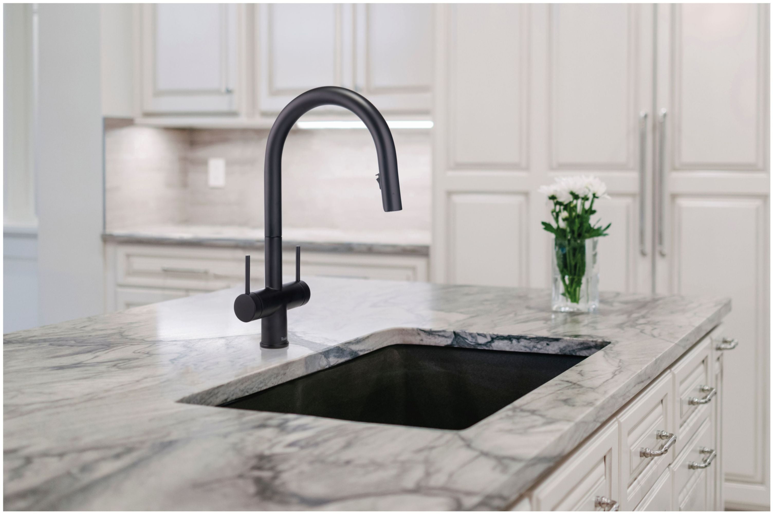 Riobel Az801 Azure 1.5 GPM Single Hole Pull Down Kitchen Faucet - Stainless Steel