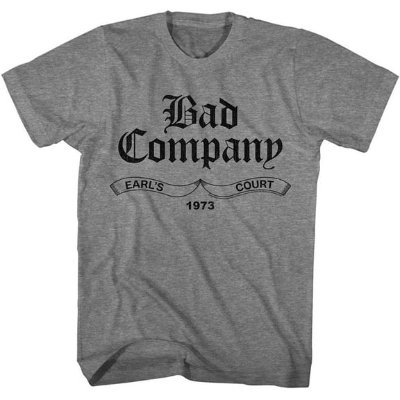 Bad Company Earls Court Graphite Heather Adult T-Shirt