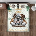 thumbnail image 4 of Bulldog Mother Book Lover Living That Dog Mom Life Happy Mother's Day Quilt Bedding Set Dog Lover Gifts Idea 1 Blanket Bed Cover 2 Pillowcases - 03004, 4 of 5