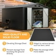 thumbnail image 6 of Aoxun 9.6x9.6x6.5ft Shed Outdoor Storage Shed, Metal Tool Shed with Plastic Floor and Lock, Black, 6 of 8