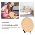 thumbnail image 3 of 1 Set DIY Wooden Plates Educational Wood Home Decoration with Dish Holder, 3 of 7