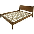 thumbnail image 6 of Camaflexi Mid Century Platform Bed Wood Panel Bed Frame with Headboard, Full, Castanho, 6 of 7