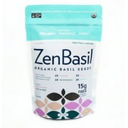 Zen Basil Seeds | Edible Basil Seeds USDA Organic, Kosher, Non-GMO, Lectin-free, Gluten-free, Keto, Paleo | 15g Fiber Per Serving