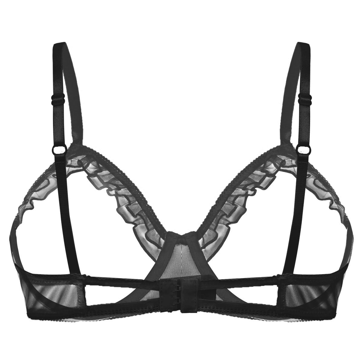 CHICTRY Womens Adult Lace Push Up Shelf Bra Tops Underwired Open Cup  Bralette Lingerie for Bridal Shower