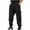 Black, variant on BXINGOHAI Men's Fleece Sweatpants with Pockets Tapered Joggers Drawstring Waist Athletic Gym Running Workout Track Pants Black,L