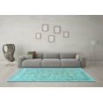 thumbnail image 3 of Ahgly Company Indoor Round Animal Light Blue Traditional Area Rugs, 5' Round, 3 of 4