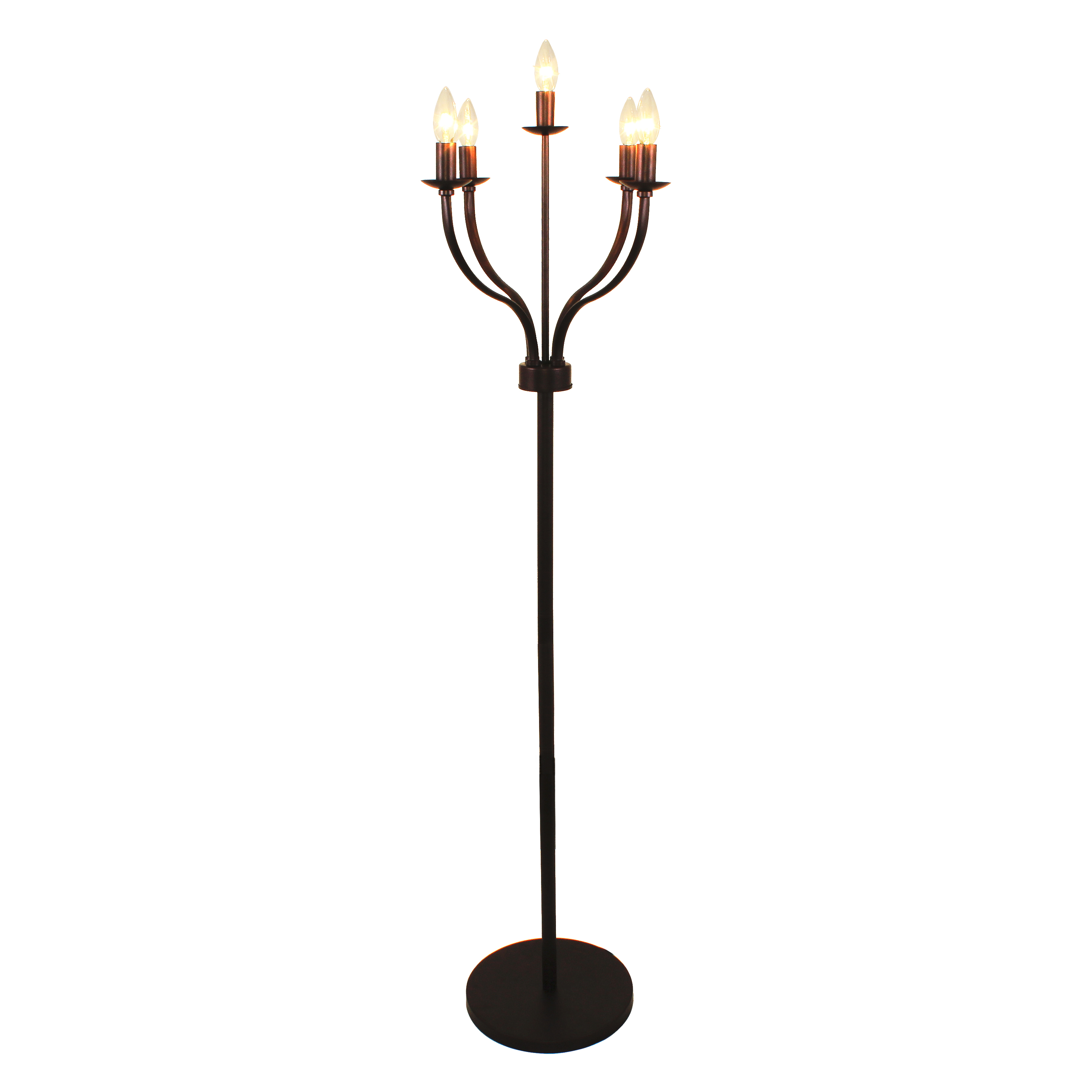 CHLOE Lighting IRONCLAD Industrial 5 light Rubbed Bronze Floor Lamp 18