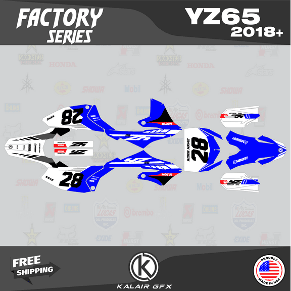 Kalair GFX Graphics Kit for Yamaha YZ65 (2018-2023) Factory Series