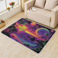thumbnail image 2 of Neon Rugs for Gaming Room - Neon Rug & Home Decor, 3x5 Area Rug, Tropical Palm Rugs for Entryway, Washable Non Slip Soft Low Pile Small Indoor Door Mat, Hawaiian Carpet & Room Decorations, 2 of 7