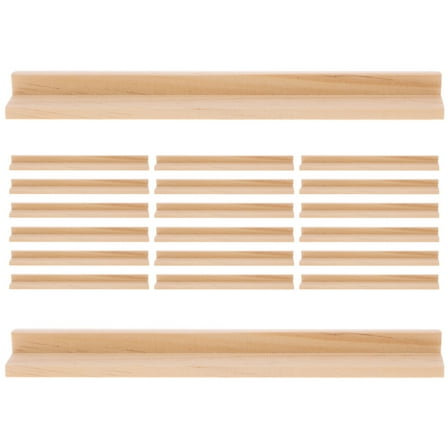 FRCOLOR Wooden Domino Trays for Mexican Train and Board Games Beige Multifunctional Design 20pcs