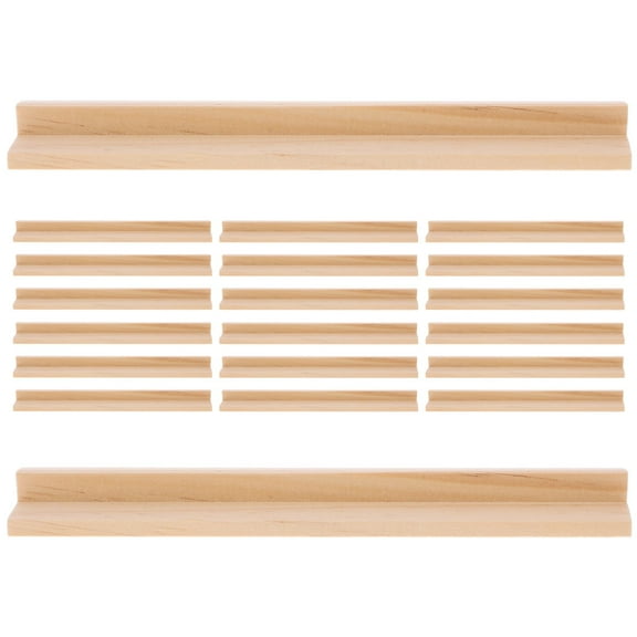 FRCOLOR Wooden Domino Trays for Mexican Train and Board Games Beige Multifunctional Design 20pcs