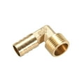 thumbnail image 3 of Unique Bargains Brass Barb Hose Fitting 90 Degree Elbow Barbed G Male Pipe 2pcs 14mm, 3 of 5