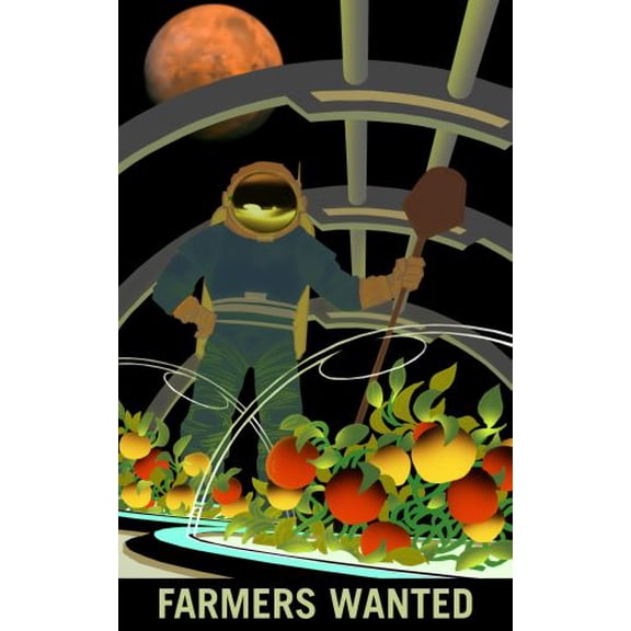 Mars Recruitment Farmers Wanted Poster 24in x 36in Art Poster 24x36 Square Adults Western Graphic