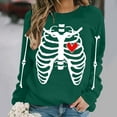 thumbnail image 6 of Womens Hoodless Sweatshirts Halloween Printed Sweatshirt Long Sleeved Top Pullover Hooded Sweatshirt, 6 of 6