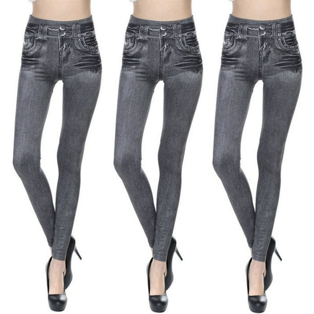 Women Skinny Pant Jeggings Stretchy Slim Leggings Jeans Pencil Tight  Trousers 