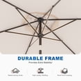 thumbnail image 4 of CHYVARY 10 x 6.5ft LED Outdoor Patio Umbrella Rectangular Outside Table Umbrella for Deck, Poolside and Patio,Begie, 4 of 9