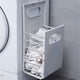 thumbnail image 1 of Cesto de ropa sucia plegable montado en la pared, gran capacidad, color blanco, 1 of 9