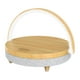 thumbnail image 4 of Lámpara de mesilla con cargador de altavoz TWS, luz nocturna con reloj digital y 3 niveles de intensidad. Grano de madera, 4 of 9