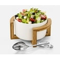 thumbnail image 3 of Wilmax WL-992747/A 62-Ounce Porcelain Bowl with WL-771105/A Bamboo Bowl Stand, 3 of 3