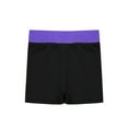 thumbnail image 5 of YiZYiF Kids Girls Stretchy Wide Elastic Waistband Dance Gymnastic Shorts Purple&Black 12, 5 of 6