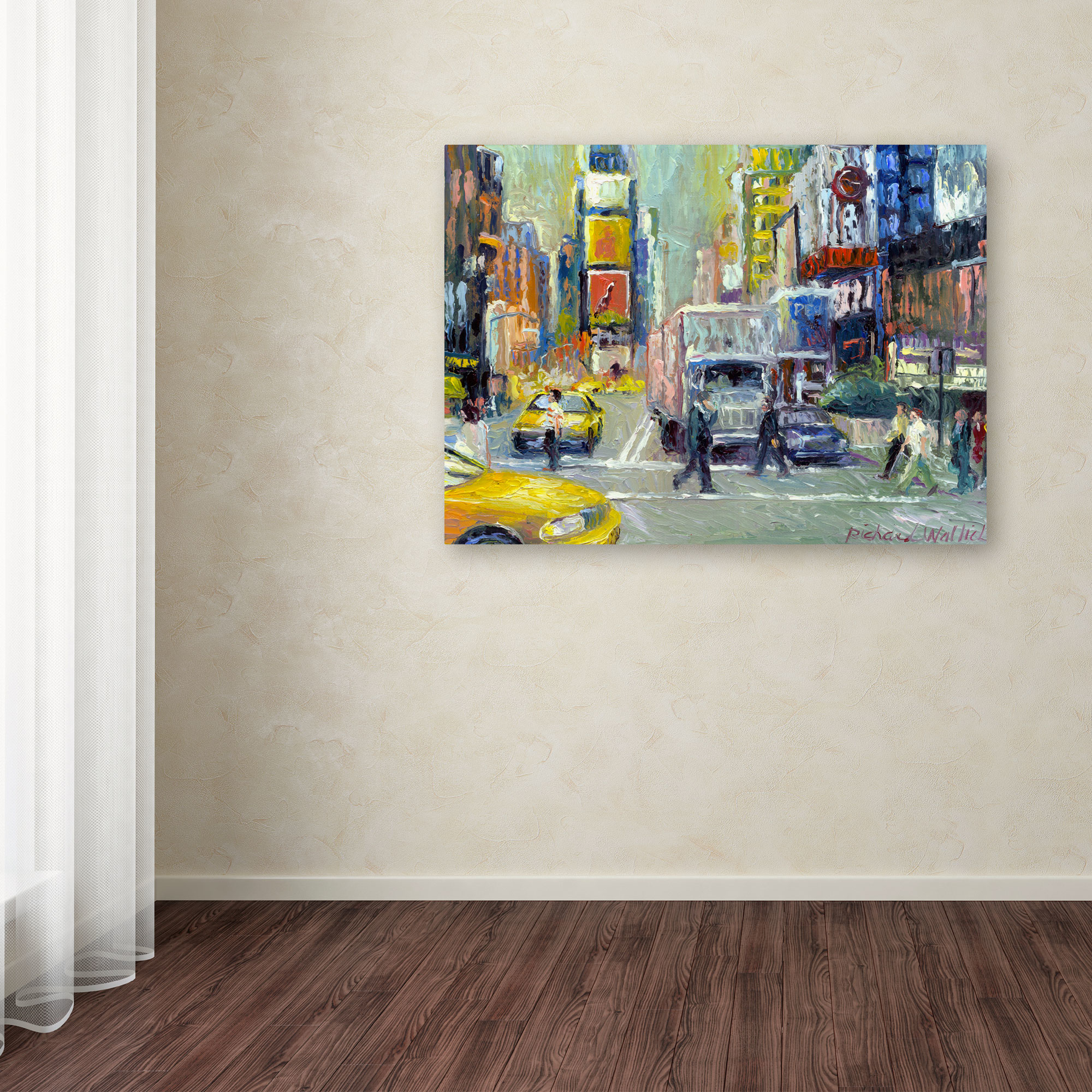 Trademark Fine Art "Times Square" Canvas Art by Richard Wallich