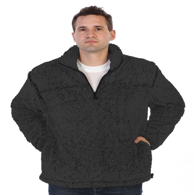 Gioberti Men and Women Super Soft Sherpa 1/4 Zip Pullover Sweater