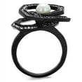 thumbnail image 3 of Luxe Jewelry Designs Women's Black IP Stainless Steel Ring with White Synthetic Pearl - Size 8, 3 of 4