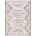 thumbnail image 2 of Hauteloom Maulawin Farmhouse Living Room Bedroom Southwestern Tribal Area Rug - Soft Shaggy High Low Carpet - High Pile - Bohemian, Boho - Gray, Brown, Beige, Cream - 7'10" x 10', 2 of 19