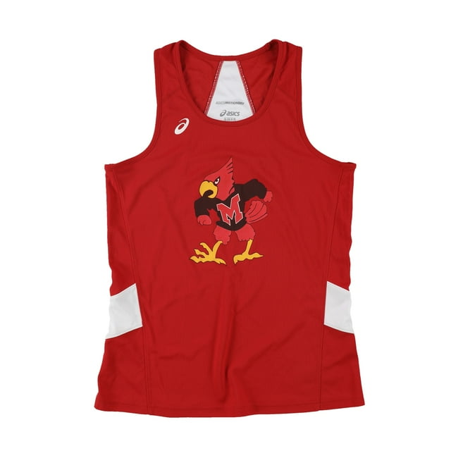 ASICS Womens Team Sweep Singlet Racerback Tank Top, Red, Small