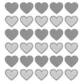 thumbnail image 1 of Parche de hierro en forma de corazón Uxcell, parches bordados, parches de transferencia de hierro para reparación de ropa, gris, 30PCS, 1.57"x1.37", 1 of 6
