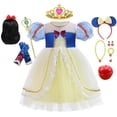 thumbnail image 2 of Disfraz de Cosplay de Blancanieves de Disney para niñas, vestido de princesa, vestido de tutú de tul para niños, ropa de fiesta de cumpleaños de carnaval para niños, 5T (etiqueta 120) Gao Jinjia LED, 2 of 2