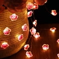 thumbnail image 2 of 4m long, 40 cherry blossom LED lights, USB and batteries, for Christmas, girl's room, bedroom, indoor, outdoor, wedding, Valentine's Day., 2 of 5