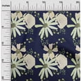 thumbnail image 1 of oneOone Polyester Lycra Navy Blue Fabric Flower & Leaves Watercolor Craft Projects Decor Fabric Printed By The Yard 56 Inch Wide, 1 of 4
