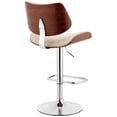 thumbnail image 4 of Maklaine 33" Modern Faux Leather Adjustable Bar Stool in Cream, 4 of 10