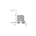 thumbnail image 2 of Diamond2Deal 925 Sterling Silver CZ Letter R Initial Slide Pendant for Women Charm, 2 of 4