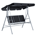 thumbnail image 1 of Outsunny 3-Seater Patio Swing, Outdoor Swing Chair, Black, 1 of 10