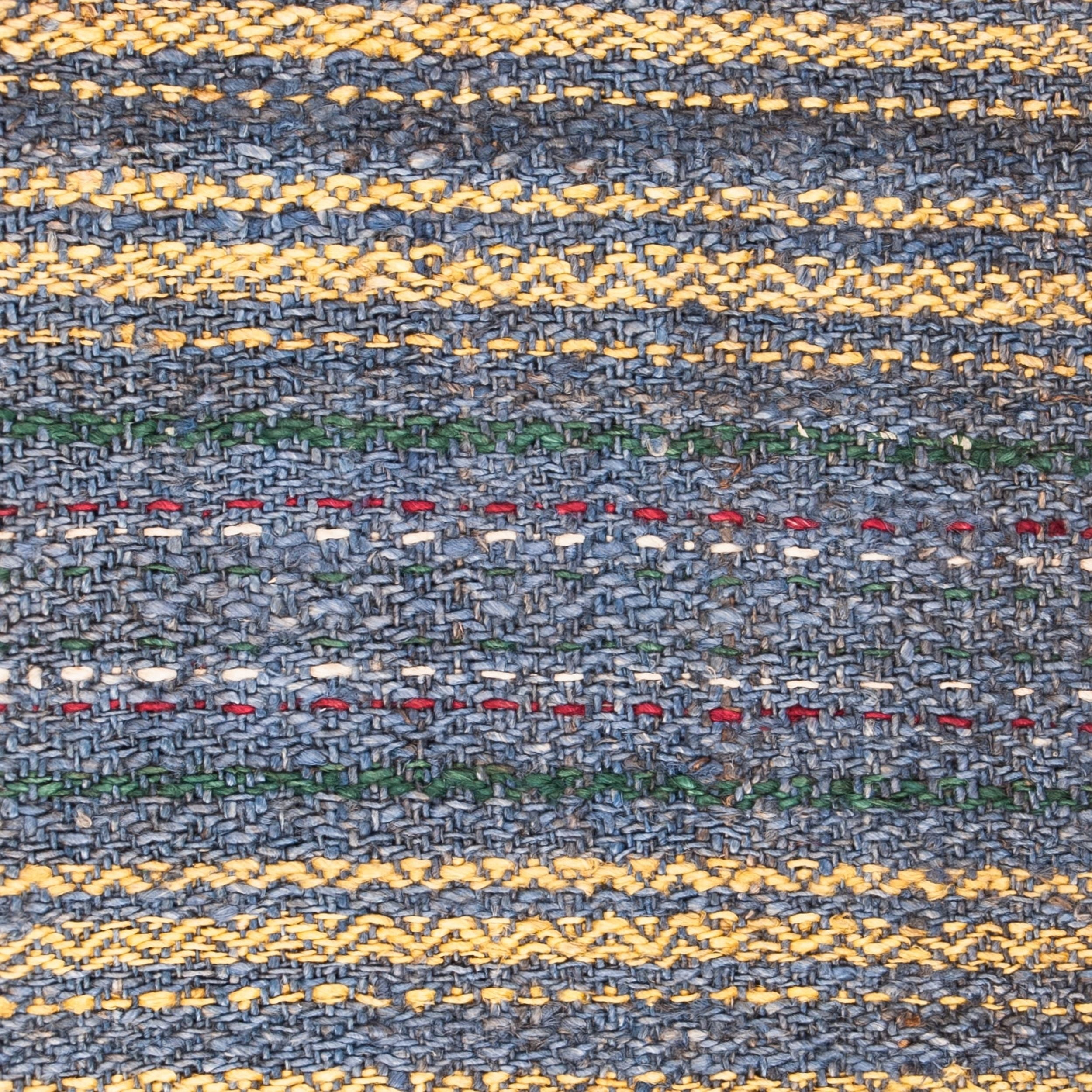 SAFAVIEH Natural Fiber Ombre Striped Jute Runner Rug, Blue/Gold, 2'6" x 8'