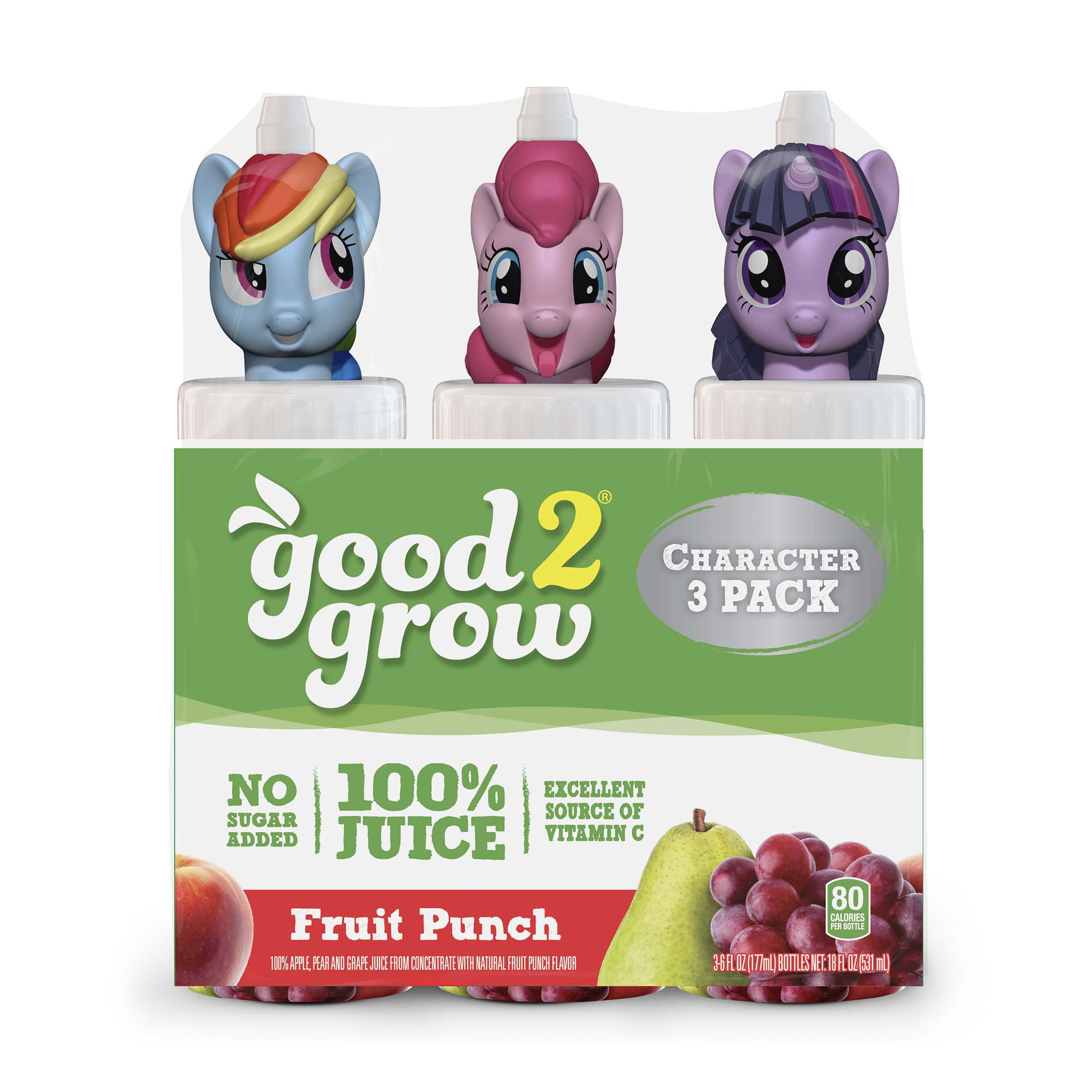 good2grow 6oz 100% Fruit Punch Juice Single Serve (Character Tops 