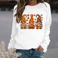 thumbnail image 1 of Meichang Hauts pour Femmes Automne Action de Grâce T-Shirts Graphiques Décontractés Manches Longues Coupe Ample Col Rond Chandail Blouse Hauts, 1 of 4