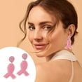 thumbnail image 2 of Cancer Awareness Ribbon Acrylic Earrings for Support and, 2 of 4