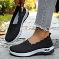 thumbnail image 5 of Women's -on Walking Shoes Casual Loafers Mesh Lightweight Breathable Fashion Running Sneakers(Black,7.5), 5 of 6