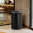 thumbnail image 5 of 40L/10.6 Gal Round Stainless Steel Trash Can, Removable Inner Bucket, Kitchen Bathroom Office Garbage Bin, Black, 5 of 7
