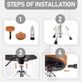 thumbnail image 2 of Ktaxon Adjustable Drum Throne with Backrest, 360° Rotating Hydraulic Seat, Thick Cushion for Home, Classroom, and Concert Use, Brown, 2 of 12