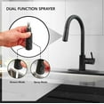 thumbnail image 4 of Kitchen faucet w/ pull down Sprayer, 1 handle, 1 or 3 hole Stainless Matte Black, 4 of 8