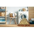 thumbnail image 2 of Ahgly Company Machine Washable Indoor Round Abstract Chrome Gold Yellow Area Rugs, 8' Round, 2 of 7