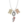 thumbnail image 2 of Delight Jewelry Silvertone Red Running Shoe Multi-Colored Crystal Mom Charm Necklace, 2 of 5