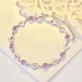 thumbnail image 3 of Pulsera de amor de cristal de plata pura S925 para mujer, pulsera de diseño de nicho de lujo ligero, 3 of 6