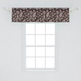 thumbnail image 2 of Ambesonne Brown Paisley Window Valance, Damask Flowers Motif, 54" X 12", Brown and White, 2 of 3